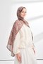 Floral Archive Grove Pattern Shawl - Milk Brown - Mink - 2
