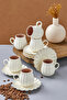 Elvaris 6-Person 90 ml Porcelain Coffee Cup Set Ckr4605 - 2