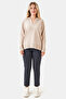 10829Ts Beige Soft Knitted Polo Collar Tricot - 2