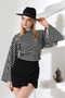 Women's Modal Striped Wide Sleeve Waist-Fitted Blouse - 8