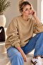 Women's Slim 2 Thread Basic Sweatshirt Crew Neck Comfortable Fit Casual Long Sleeve Zg9033 - 3