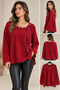 Women's Pearl Detailed Scarf Collar Soft Textured Oversize Knitwear Sweater