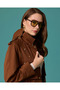 Double-Breasted Collar Trench Coat with Tie Detail - 5