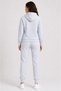 Two-Thread Hooded Jogger Tracksuit Set with Kangaroo Pockets - White - 2