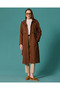 Double-Breasted Collar Trench Coat with Tie Detail