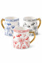 Simple Love Written Floral Patterned Porcelain Mug – Decorative Coffee and Tea Cup with Gold Handle - 7