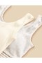 Senior Girls White And Grey Textured Bras 2 Pieces - 2