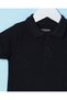 Infant Boys Black Ottoman Rib Polo T Shirt - 2