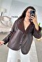 Double-Breasted Leather Coat with Fur Collar 7K084