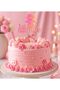 1st Birthday Cake Topper for Boys & Girls – Glitter Acrylic Cake Decoration with Bow – Blue & Pink Birthday Party Cake Pick (Pink) - 5