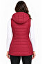 Women's Hooded Quilted Zipper Vest - 3