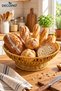 Set of 3 Wicker-Look Plastic Rattan Bowls, Nesting Presentation and Organizing Bowls