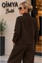 Egzoti̇k Asorti̇k Women's Quilted Detailed Premium Modal Top and Bottom Two-Piece Set - 4