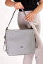 Women's Double Compartment Hand and Shoulder Bag Ald.6752 Gray - 3