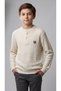 Boy's Hakim Collar Sweatshirt, Honeycomb Patterned Special Occasion Sweatshirt with Accessories, Ages 7-14