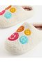 Women White Slogan Flat Mules - 4