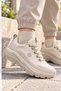 Women's Beige Waterproof Outdoor Shoes – Thick Sole Trekking Hiking Casual Sports Shoes