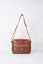 Women's Tan 4-Compartment Adjustable Strap Zipper Closure Handbag and Shoulder Bag - 2