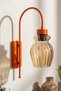 Petal Honey Glass Orange Body Sconce Wall Lamp Modern Hotel Cafe Vintage Living Room Bedroom Staircase Retro - 2