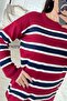 Crew Neck Striped Knitwear Blouse 7K079 - 2