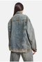 Women's 4W6-11 Relaxed Fit Oversize Design Denim Jacket - 5