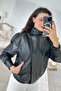 Zippered Leather Coat 7K085 - 5