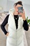 Hooded Long Puffer Vest 7K048 - 4