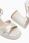 Women's Satin Platform Heeled Shoes - 4