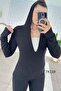 Embroidery Detail Rabbit Textured Fur Jacket 7K119 - 4