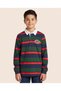 Senior Boys Multicolour Striped Rugby Polo Shirt