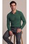 Men's Hair Braid Pattern Long Sleeve Knitwear - 2