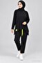 Women's Two-Thread Viscose Two-Thread Fabric Double Suit with Arma Detail