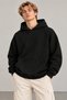 Men's Oversize Hooded Kangaroo Pocket 3 Thread Sweatshirt Hoodie