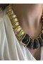 Square Cut Brown Detail Necklace (Premium Series) - 3