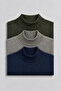 Men's Winter Basic High Neck 3-Piece Knit Sweater