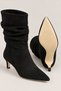 Ruche Gathered Pointed Toe Thin Heeled Women's Boots - 4