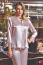 6-Piece Plus Size Women's Lace Satin Nightgown Robe Set |   Pajama Shorts Set 6-Piece Dowry Set Bridal Set - 3