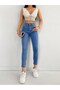 Women's Blue High Waist Stretchy Skinny Fit Ankle Length Jean Denim Pants - 4