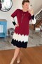 Knitwear Dress with Necklace Gift 7K120
