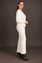 Plus size bow detail stone embellished skirt set - ecru - 4