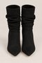 Ruche Gathered Pointed Toe Thin Heeled Women's Boots - 2
