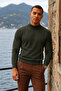 Men's Winter Basic High Neck 3-Piece Knit Sweater - 3