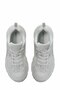 Gray Women's White Sports Shoes – Chunky Thick Sole Casual Sneaker - 6
