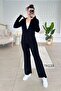 Embroidery Detail Rabbit Textured Fur Jacket 7K119