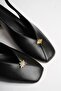 Women's daily black 4 cm thick heeled shoe tr05ms01a - 3