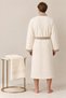 2 Piece Men's Kimono Robe Set 100% Cotton Certified Striped Contrast Men's Robe Set - Cream - 7