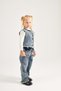 Unisex Denim Vest Pants, Knitwear Blouse 3-Piece Set - 2