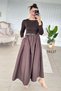 Poplin Garnished Belted Modal Dress 7K117 - 2