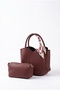 Giovar Burgundy Floter Women's Shoulder Bag - 3