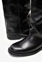 Vestro Black Leather Women's Draped Boots - 4